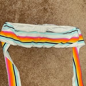 Striped bathing suit top